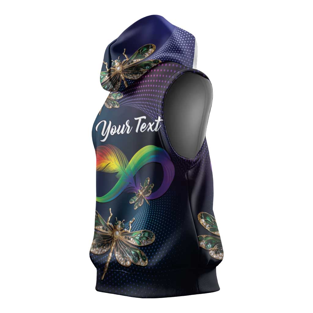 Personalized As Long As I Breathe You'll Be Remembered Sleeveless Hoodie Luxury Dragonfly - Feather Infinity - African Pride