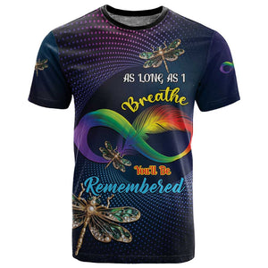 Personalized As Long As I Breathe You'll Be Remembered T shirt Luxury Dragonfly - Feather Infinity