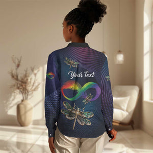 Personalized As Long As I Breathe You'll Be Remembered Women Casual Shirt Luxury Dragonfly - Feather Infinity LT01