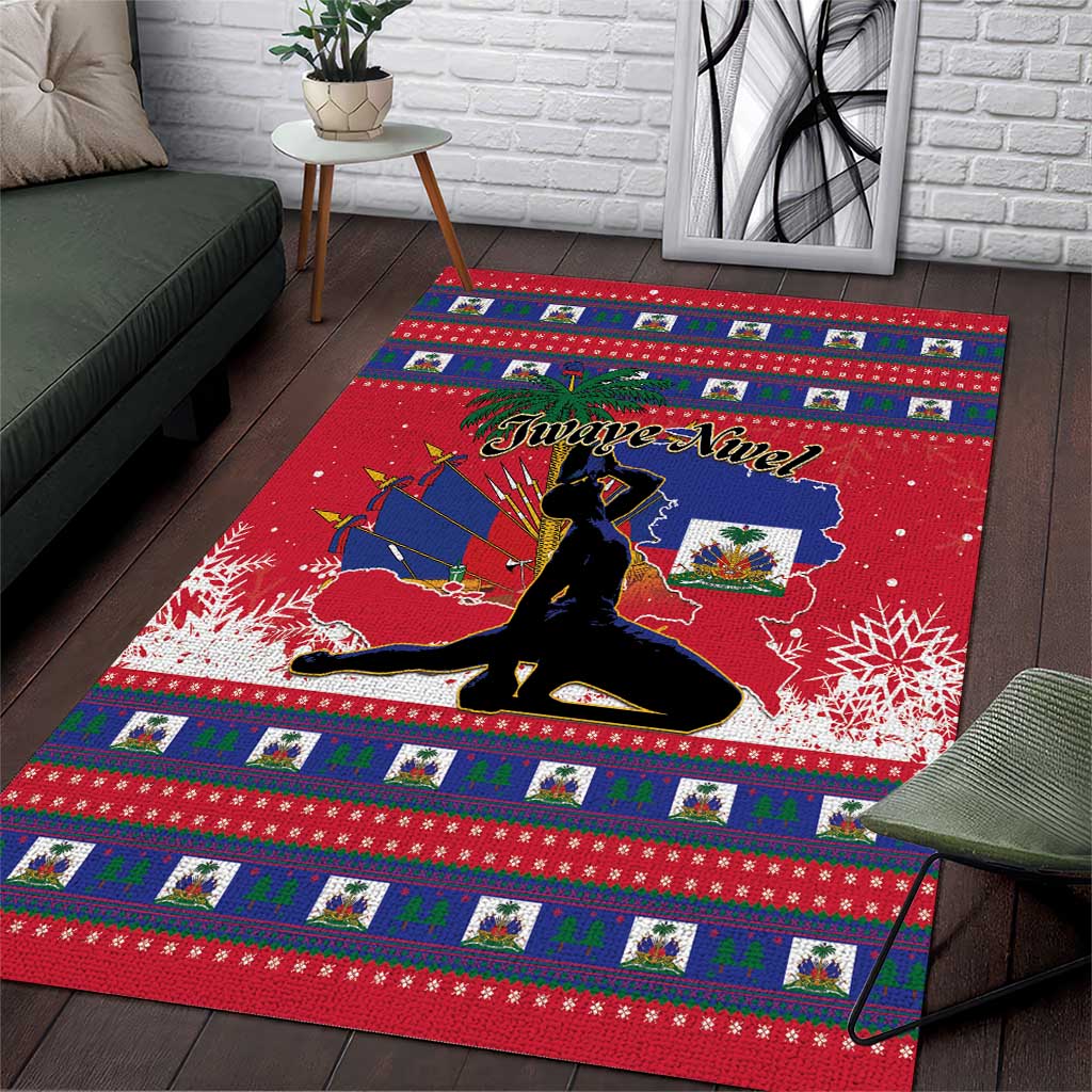 Ayiti Jwaye Nwel Area Rug Haiti Merry Christmas - African Pride