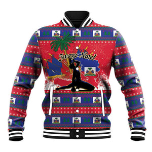Personalized Ayiti Jwaye Nwel Baseball Jacket Haiti Merry Christmas - African Pride