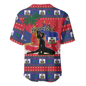 Personalized Ayiti Jwaye Nwel Baseball Jersey Haiti Merry Christmas LT01