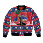 Personalized Ayiti Jwaye Nwel Bomber Jacket Haiti Merry Christmas - African Pride