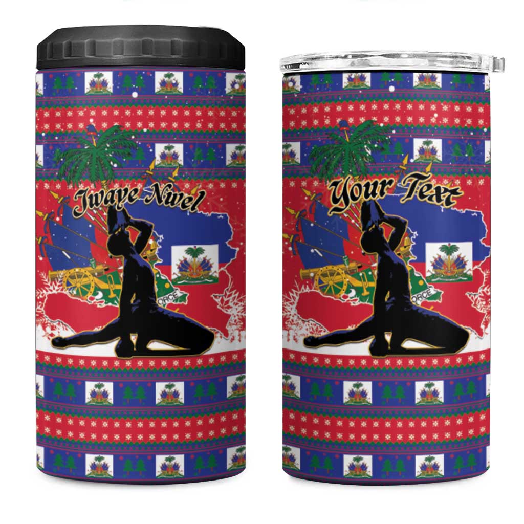 Personalized Ayiti Jwaye Nwel 4 in 1 Can Cooler Tumbler Haiti Merry Christmas - African Pride