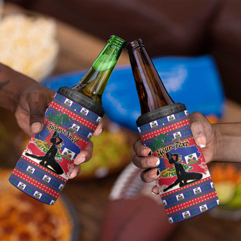 Personalized Ayiti Jwaye Nwel 4 in 1 Can Cooler Tumbler Haiti Merry Christmas - African Pride