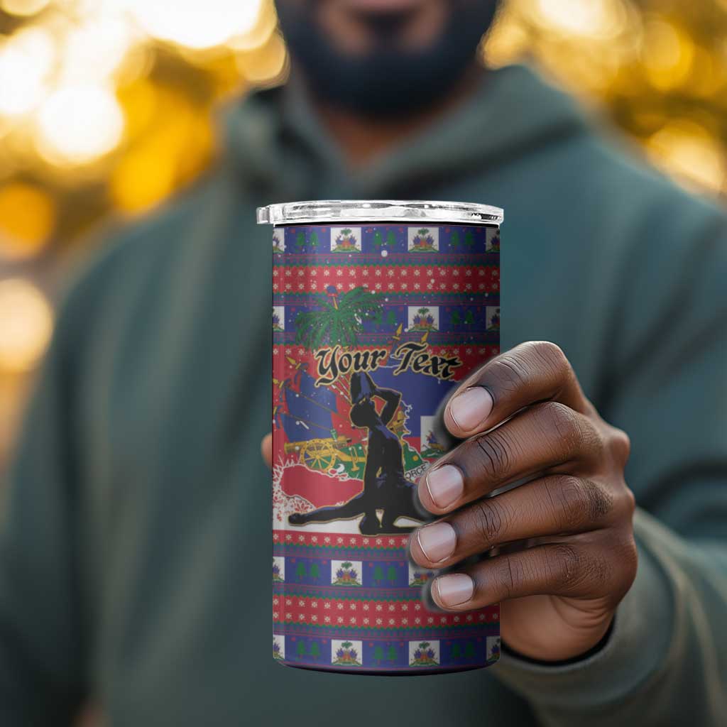 Personalized Ayiti Jwaye Nwel 4 in 1 Can Cooler Tumbler Haiti Merry Christmas - African Pride
