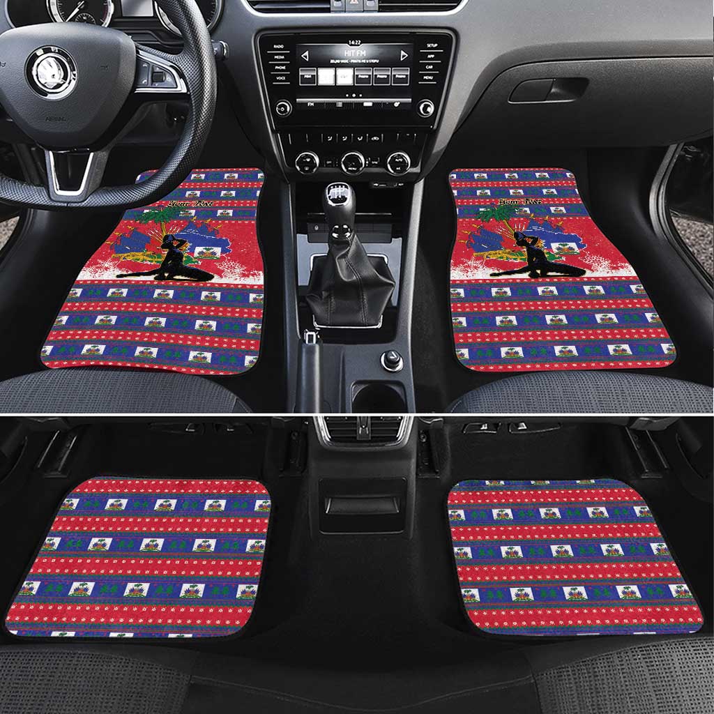 Personalized Ayiti Jwaye Nwel Car Mats Haiti Merry Christmas - African Pride