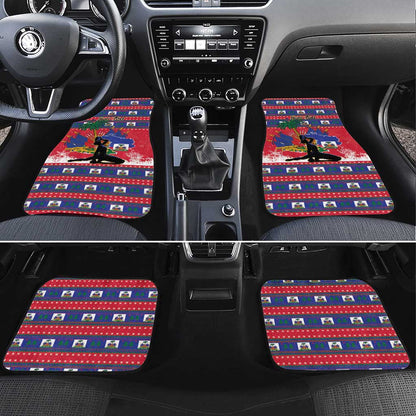 Personalized Ayiti Jwaye Nwel Car Mats Haiti Merry Christmas - African Pride