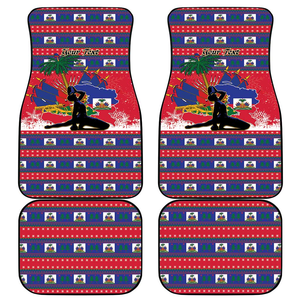 Personalized Ayiti Jwaye Nwel Car Mats Haiti Merry Christmas - African Pride
