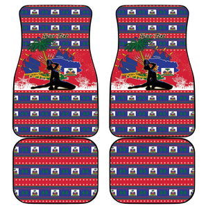 Personalized Ayiti Jwaye Nwel Car Mats Haiti Merry Christmas - African Pride