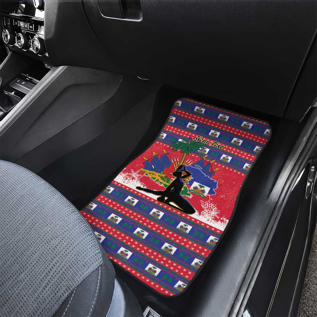Personalized Ayiti Jwaye Nwel Car Mats Haiti Merry Christmas - African Pride