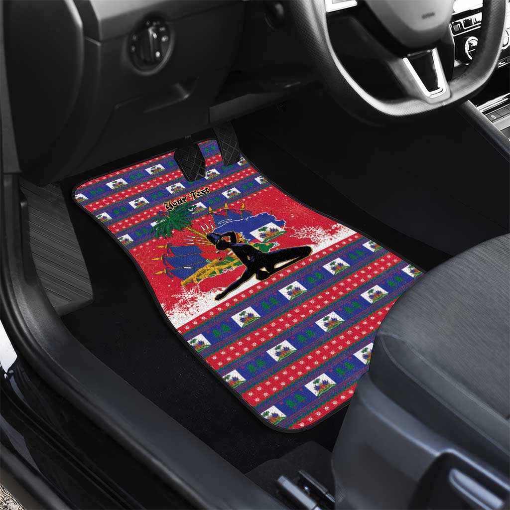 Personalized Ayiti Jwaye Nwel Car Mats Haiti Merry Christmas - African Pride