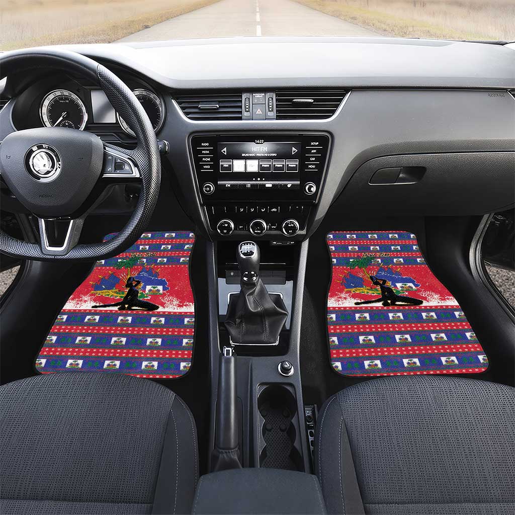 Personalized Ayiti Jwaye Nwel Car Mats Haiti Merry Christmas - African Pride