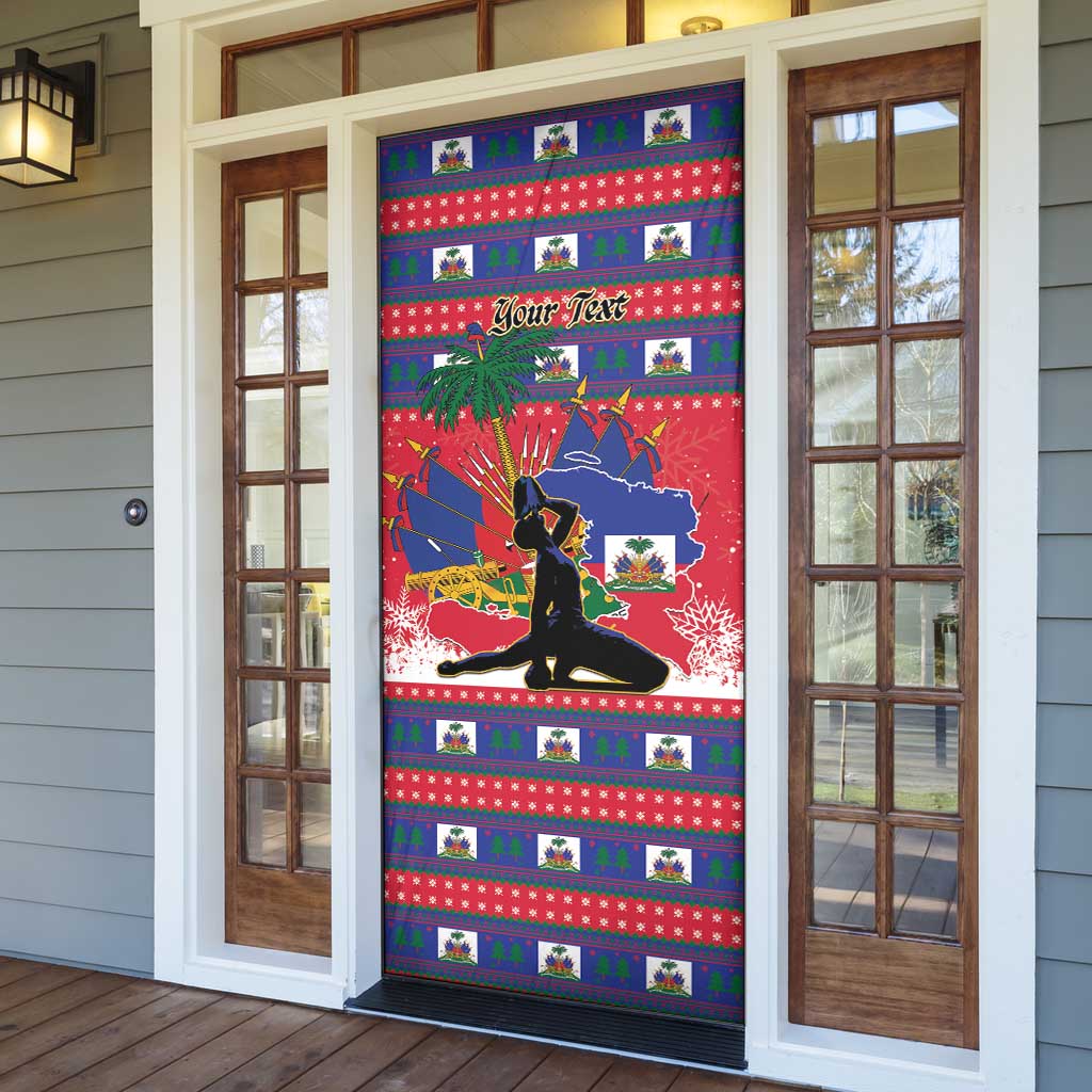 Personalized Ayiti Jwaye Nwel Door Cover Haiti Merry Christmas