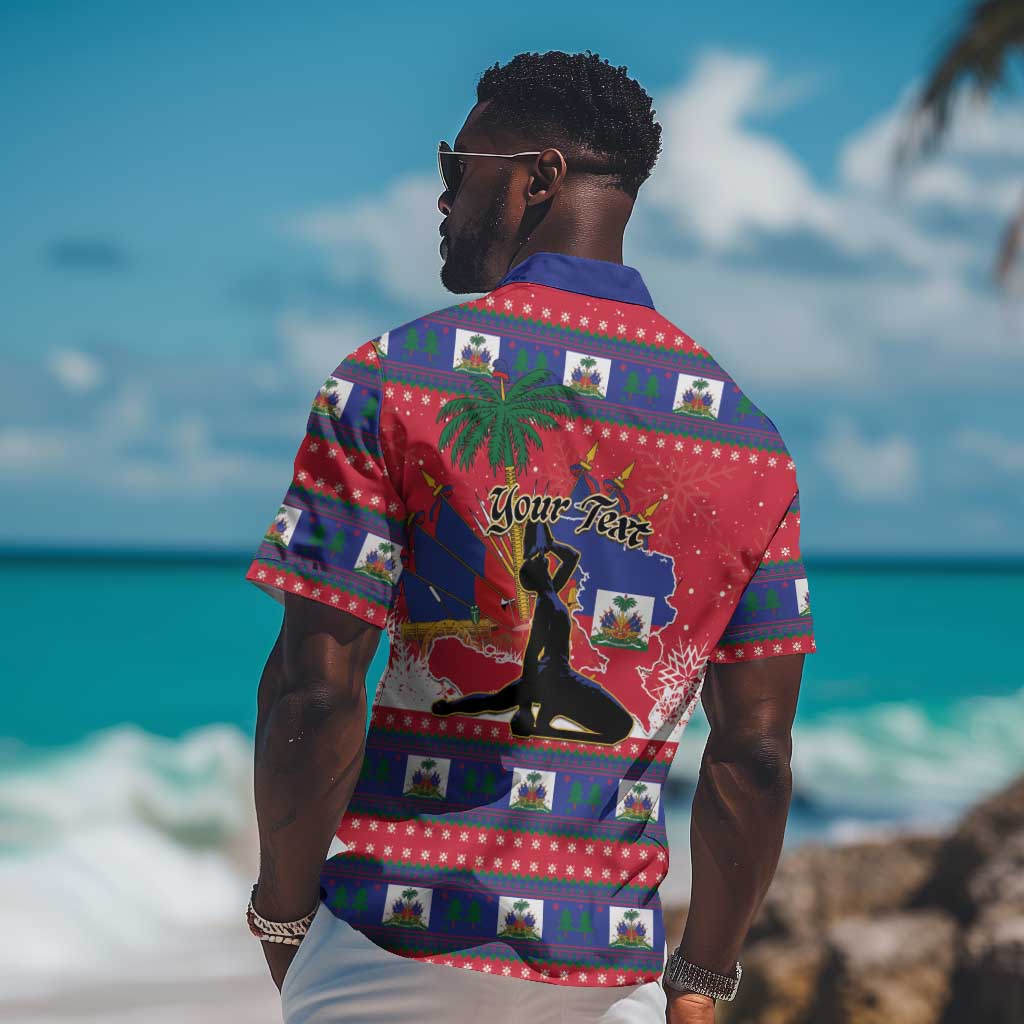 Personalized Ayiti Jwaye Nwel Hawaiian Shirt Haiti Merry Christmas LT01