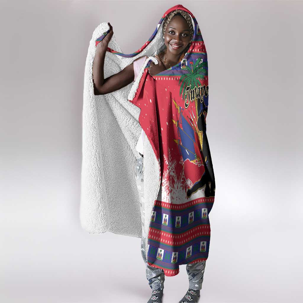 Ayiti Jwaye Nwel Hooded Blanket Haiti Merry Christmas - African Pride