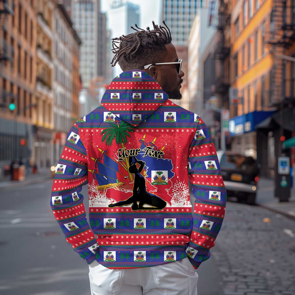 Personalized Ayiti Jwaye Nwel Hoodie Haiti Merry Christmas - African Pride