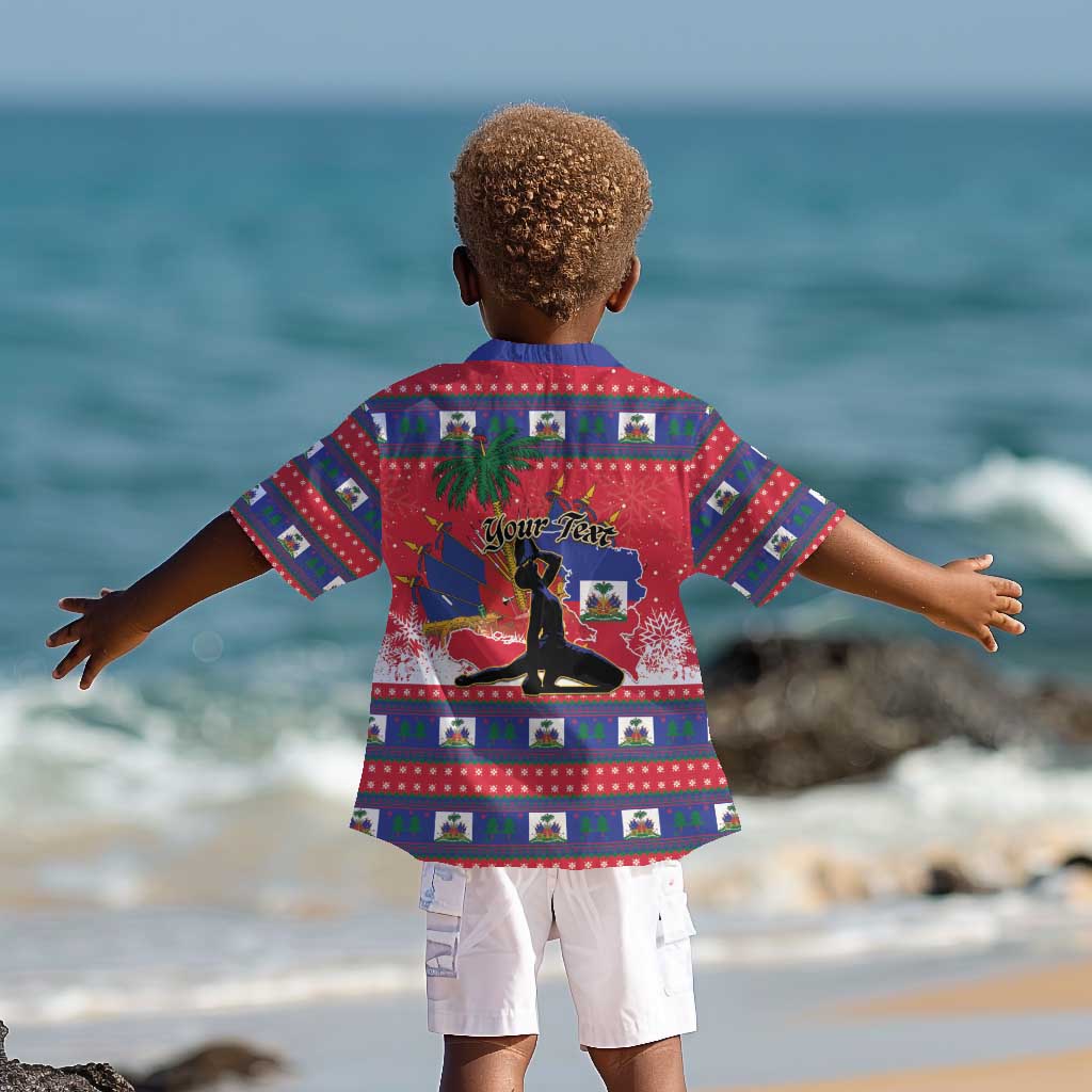 Personalized Ayiti Jwaye Nwel Kid Hawaiian Shirt Haiti Merry Christmas - African Pride