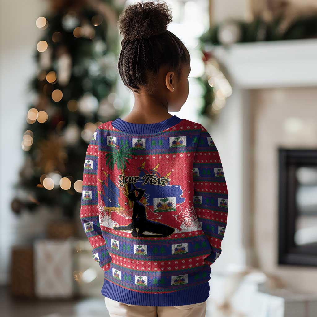 Ayiti Jwaye Nwel Kid Ugly Christmas Sweater Haiti Merry Christmas - African Pride