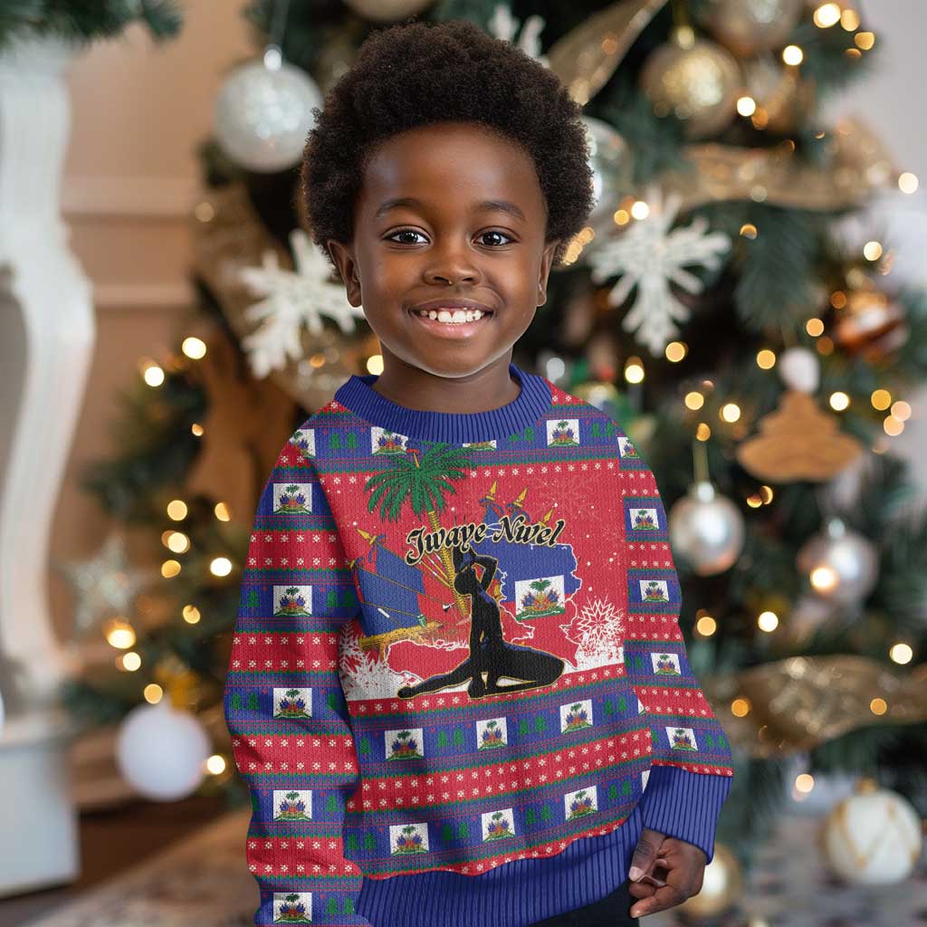 Ayiti Jwaye Nwel Kid Ugly Christmas Sweater Haiti Merry Christmas - African Pride