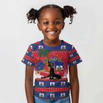 Personalized Ayiti Jwaye Nwel Kid T shirt Haiti Merry Christmas - African Pride