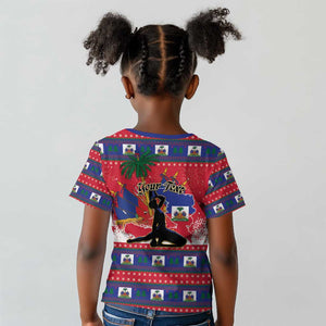Personalized Ayiti Jwaye Nwel Kid T shirt Haiti Merry Christmas - African Pride