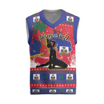Ayiti Jwaye Nwel Christmas Knitted V-Neck Vest Haiti Merry Christmas - African Pride
