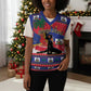 Ayiti Jwaye Nwel Christmas Knitted V-Neck Vest Haiti Merry Christmas - African Pride