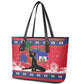 Ayiti Jwaye Nwel Leather Tote Bag Haiti Merry Christmas - African Pride