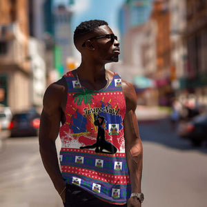 Personalized Ayiti Jwaye Nwel Men Tank Top Haiti Merry Christmas - African Pride