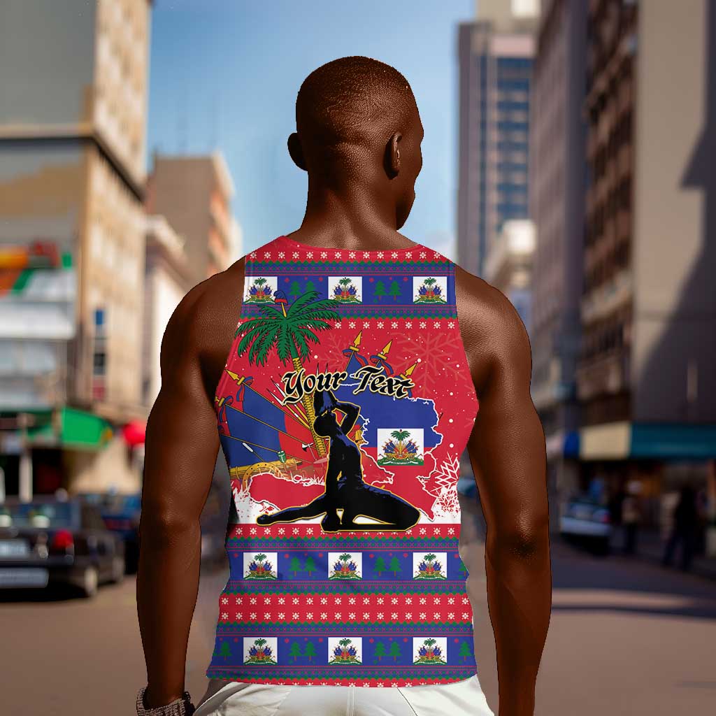 Personalized Ayiti Jwaye Nwel Men Tank Top Haiti Merry Christmas - African Pride