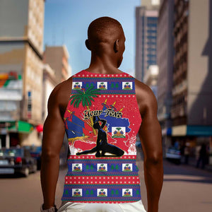 Personalized Ayiti Jwaye Nwel Men Tank Top Haiti Merry Christmas - African Pride