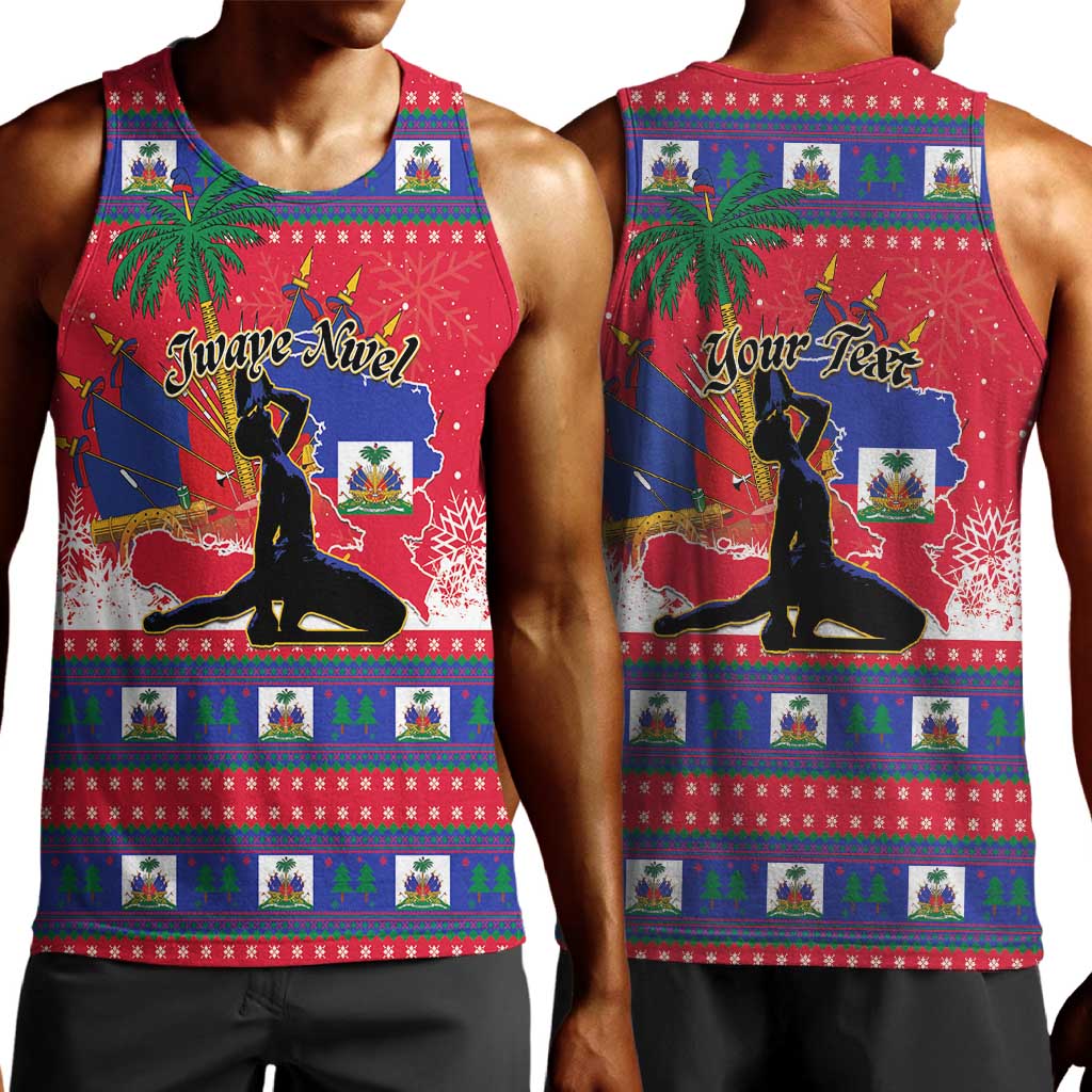 Personalized Ayiti Jwaye Nwel Men Tank Top Haiti Merry Christmas - African Pride