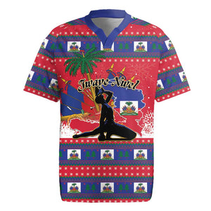 Personalized Ayiti Jwaye Nwel Rugby Jersey Haiti Merry Christmas LT01