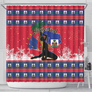 Ayiti Jwaye Nwel Shower Curtain Haiti Merry Christmas - African Pride
