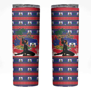Personalized Ayiti Jwaye Nwel Skinny Tumbler Haiti Merry Christmas - African Pride