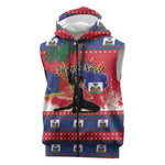 Personalized Ayiti Jwaye Nwel Sleeveless Zip Hoodie Haiti Merry Christmas - African Pride