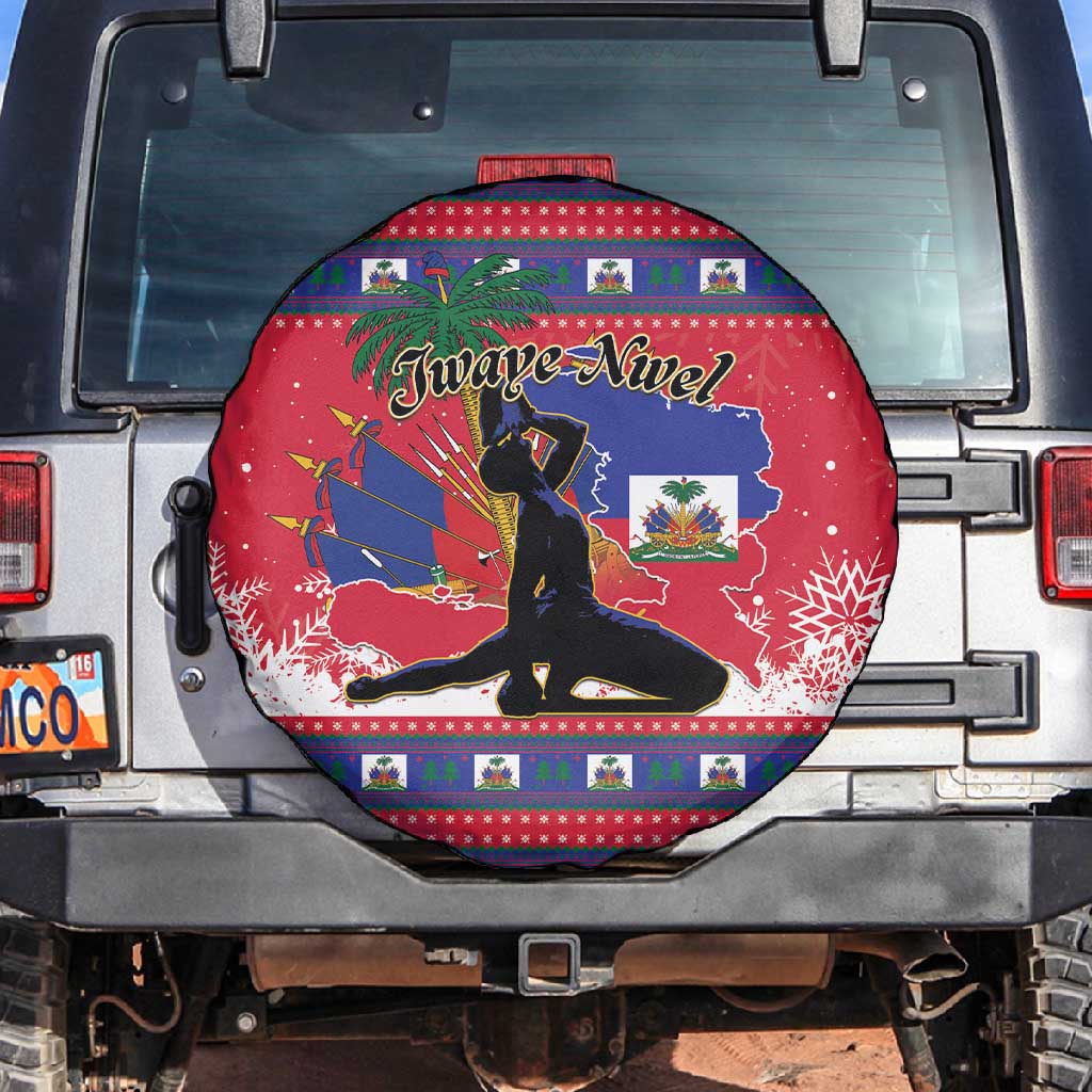 Ayiti Jwaye Nwel Spare Tire Cover Haiti Merry Christmas - African Pride