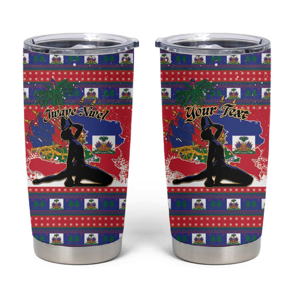 Personalized Ayiti Jwaye Nwel Tumbler Cup Haiti Merry Christmas - African Pride