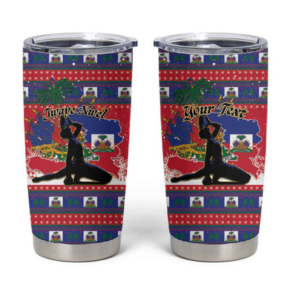 Personalized Ayiti Jwaye Nwel Tumbler Cup Haiti Merry Christmas - African Pride