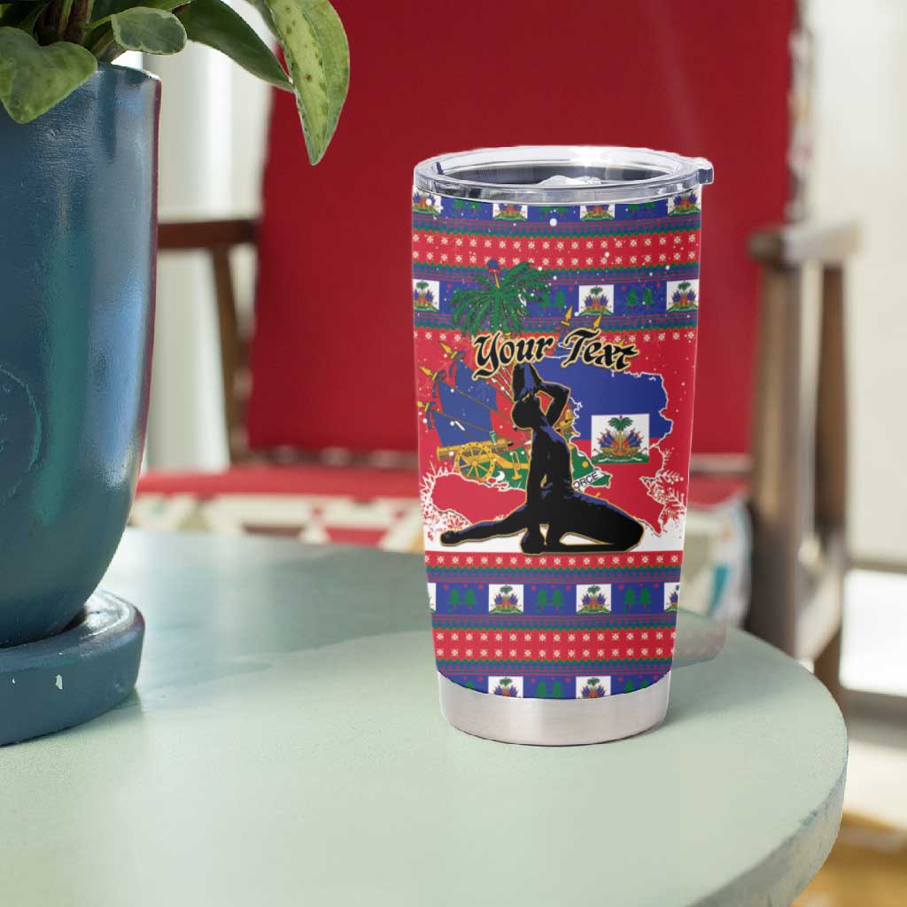 Personalized Ayiti Jwaye Nwel Tumbler Cup Haiti Merry Christmas - African Pride