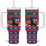 Personalized Ayiti Jwaye Nwel Tumbler With Handle Haiti Merry Christmas - African Pride