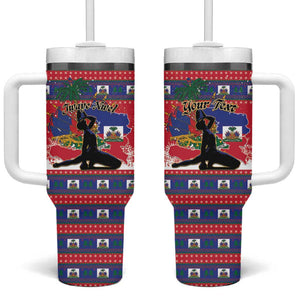 Personalized Ayiti Jwaye Nwel Tumbler With Handle Haiti Merry Christmas - African Pride