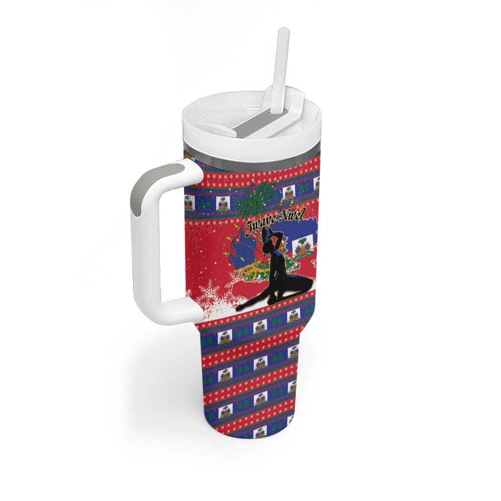 Personalized Ayiti Jwaye Nwel Tumbler With Handle Haiti Merry Christmas - African Pride
