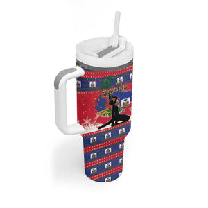 Personalized Ayiti Jwaye Nwel Tumbler With Handle Haiti Merry Christmas - African Pride
