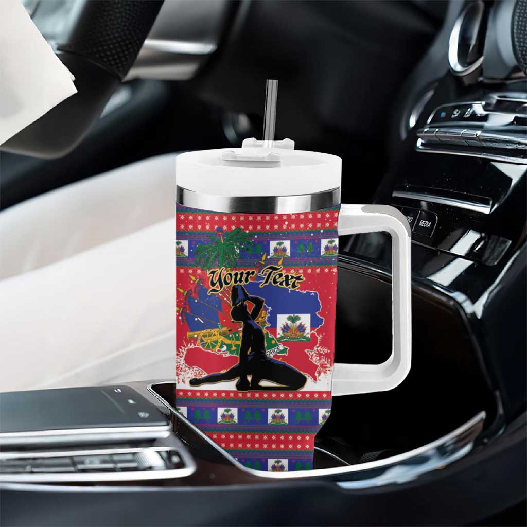 Personalized Ayiti Jwaye Nwel Tumbler With Handle Haiti Merry Christmas - African Pride