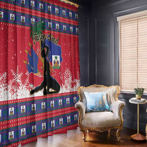 Ayiti Jwaye Nwel Window Curtain Haiti Merry Christmas - African Pride