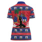 Personalized Ayiti Jwaye Nwel Women Polo Shirt Haiti Merry Christmas - African Pride
