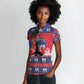Personalized Ayiti Jwaye Nwel Women Polo Shirt Haiti Merry Christmas - African Pride