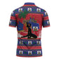 Personalized Ayiti Jwaye Nwel Zipper Polo Shirt Haiti Merry Christmas